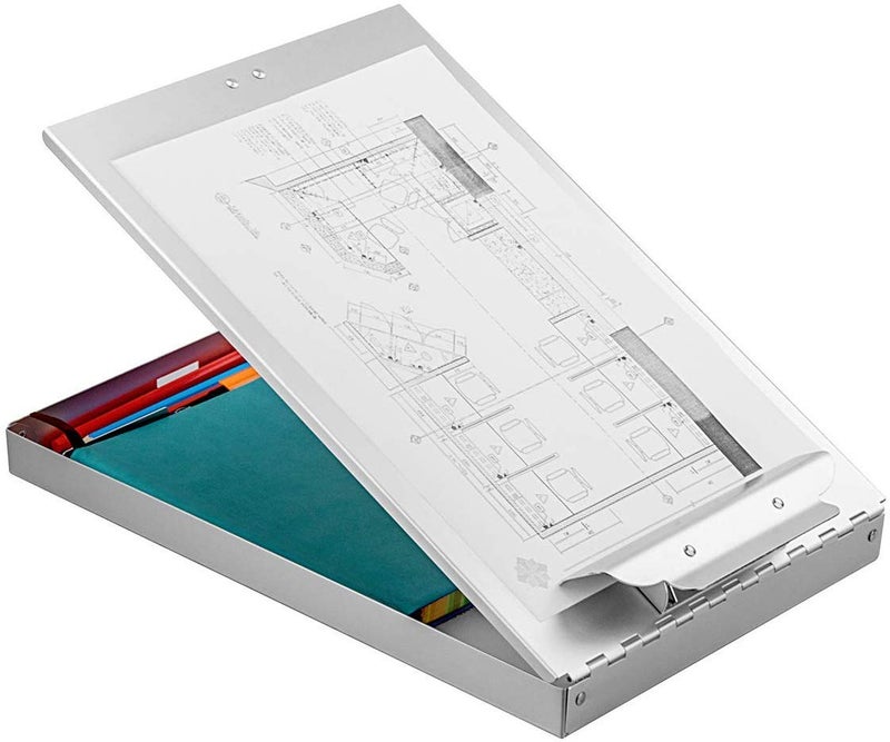 ZCZN Recycled Aluminum Storage Clipboard, Clipboard Box, Form Holder, Suitable for School, Office, Jobsite or Medical Staff, 9.25 x 13.78 Inches, Silver - Image 5